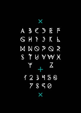 Latin alfabesi numaraları ile. 