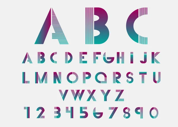 Paarse alfabetische lettertype — Stockvector