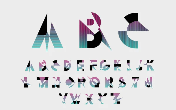 Чёрный алфавитный шрифт — стоковый вектор