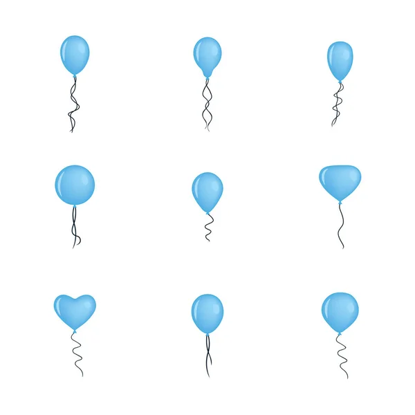 Набор векторов воздушных шаров на белом фоне . — стоковый вектор