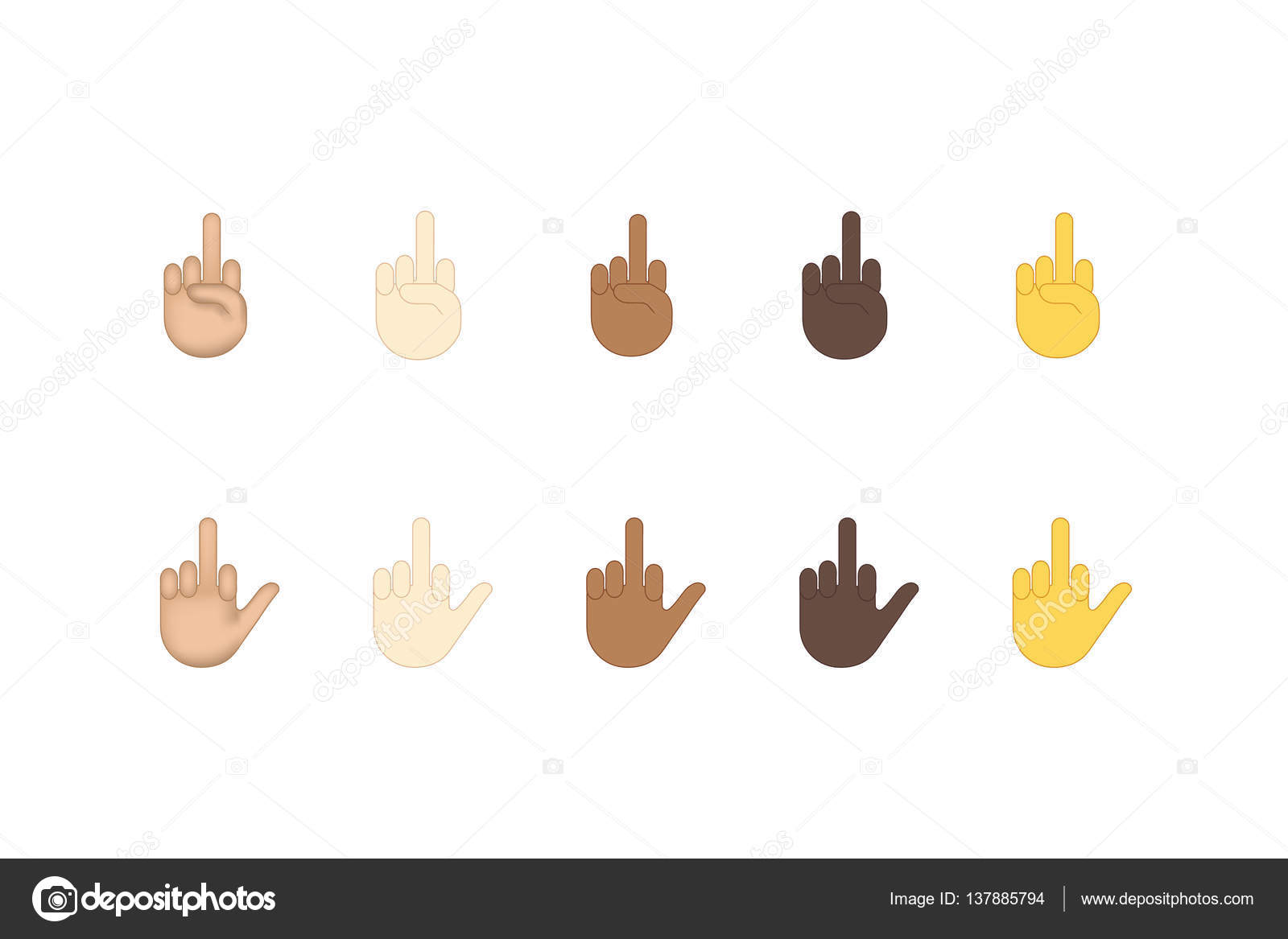white middle finger emoji | Poster