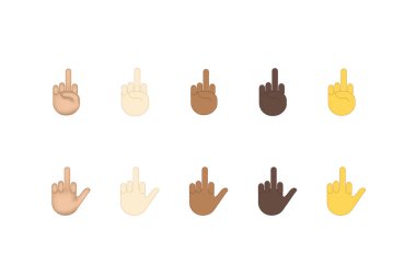 Orta parmak jest vektör emoji