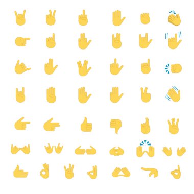 Gestures emoji vector. clipart