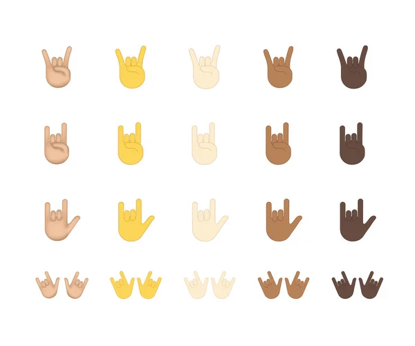 Rock gesztus vektor Emoji — Stock Vector