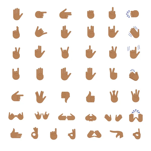 Gestes emoji vecteur . — Image vectorielle