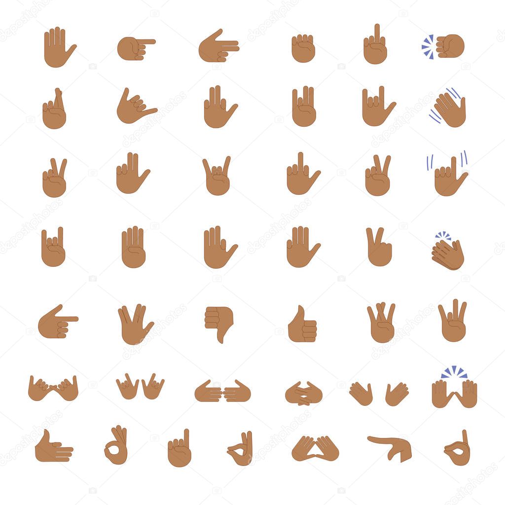 Gestures emoji vector.