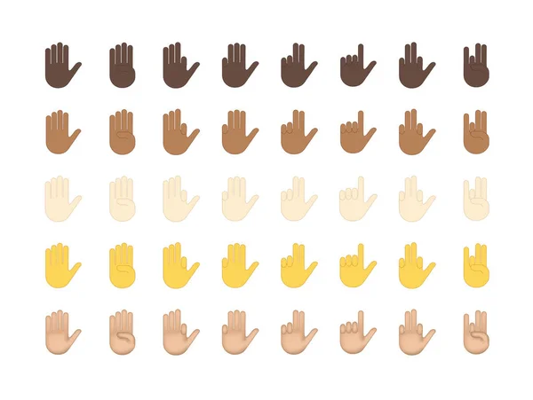 Gestes emoji vecteur — Image vectorielle