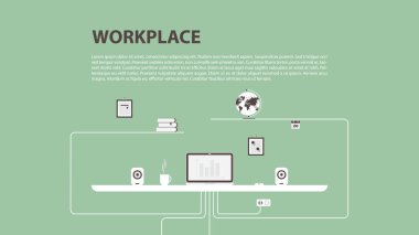 Çalışma alanı'nın modern tasarım. 