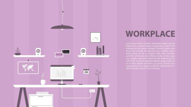 Çalışma alanı'nın modern tasarım. 