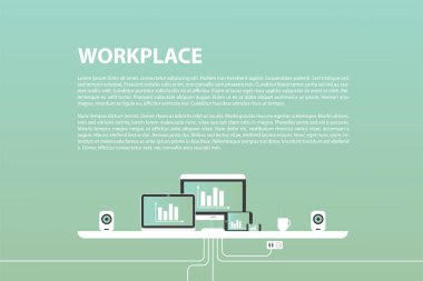 Çalışma alanı'nın modern tasarım.