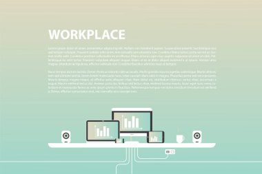 Çalışma alanı'nın modern tasarım.