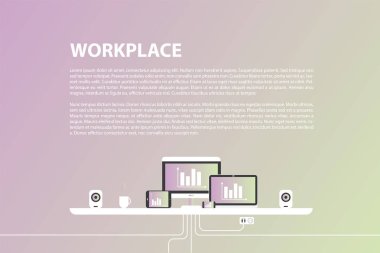 Çalışma alanı'nın modern tasarım.