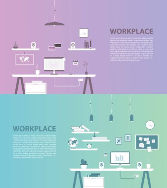 Çalışma alanı'nın modern tasarım.