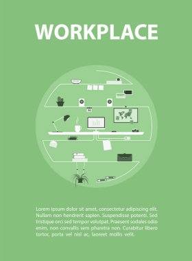 Çalışma alanı'nın modern tasarım.