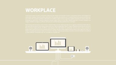 Çalışma alanı'nın modern tasarım.