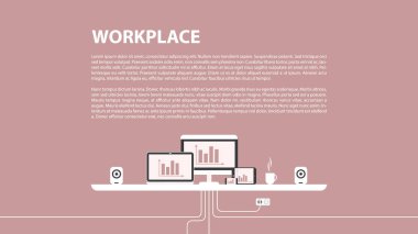 Çalışma alanı'nın modern tasarım.