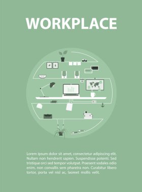 Çalışma alanı'nın modern tasarım.