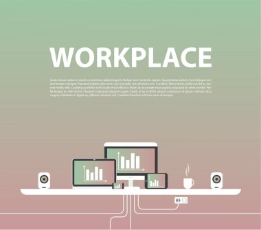 Çalışma alanı'nın modern tasarım.