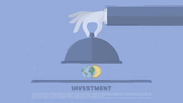 グローバル投資。コンセプト事業ベクトル — ストックベクタ