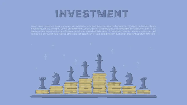 A befektetési stratégia. — Stock Vector