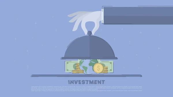 Inversión global. Concepto vector de negocio — Archivo Imágenes Vectoriales