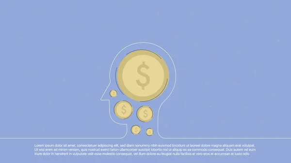 Contexte avec de l'argent inscrit dans la tête de ligne . — Image vectorielle
