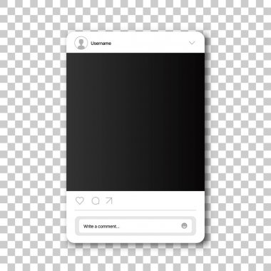 Sosyal ağ fotoğraf çerçevesi. 