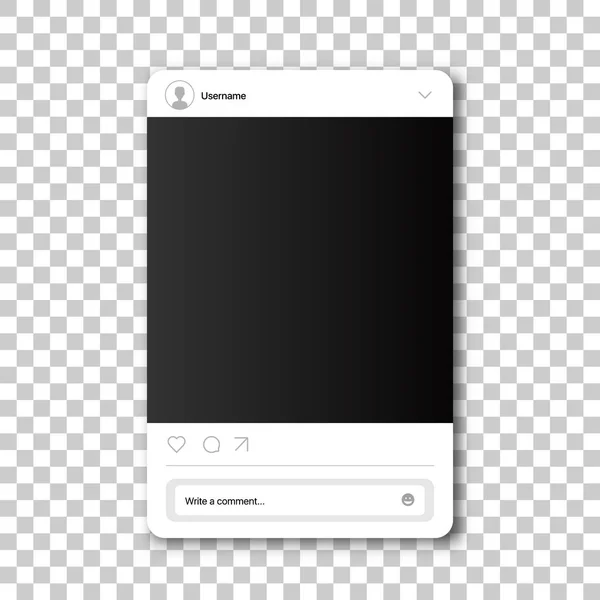소셜 네트워크 사진 프레임. — 스톡 벡터