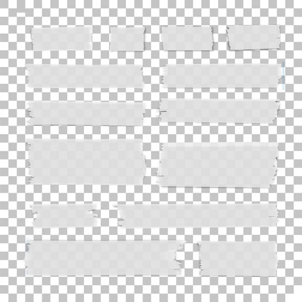 Изолированные липкие куски ленты — стоковый вектор