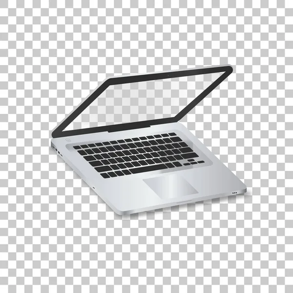 Laptop na przezroczystym tle. — Wektor stockowy