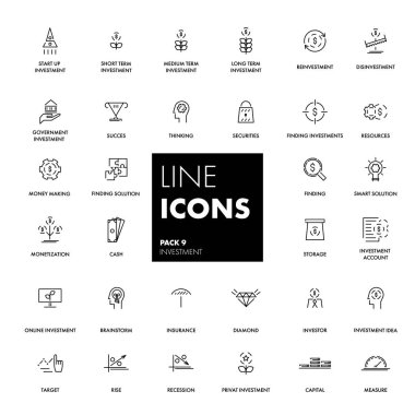 Satır simgeler kümesi. Yatırım 