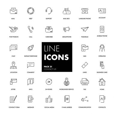 Satır simgeler kümesi. Bize ulaşın 