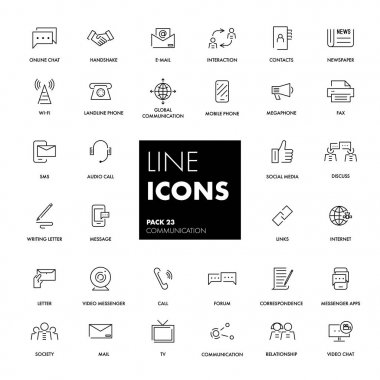 Satır simgeler kümesi. İletişim