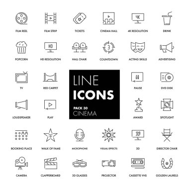 Satır simgeler kümesi. Sinema