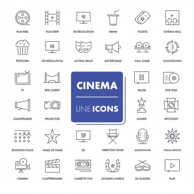 Satır simgeler kümesi. Sinema