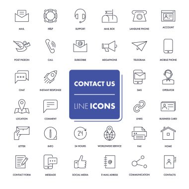  Satır simgeler kümesi. Bize ulaşın 