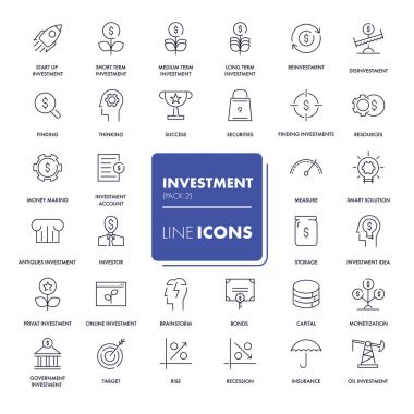 Satır simgeler kümesi. Yatırım 