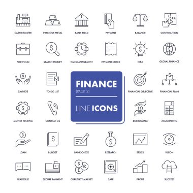 Satır simgeler kümesi. Finans