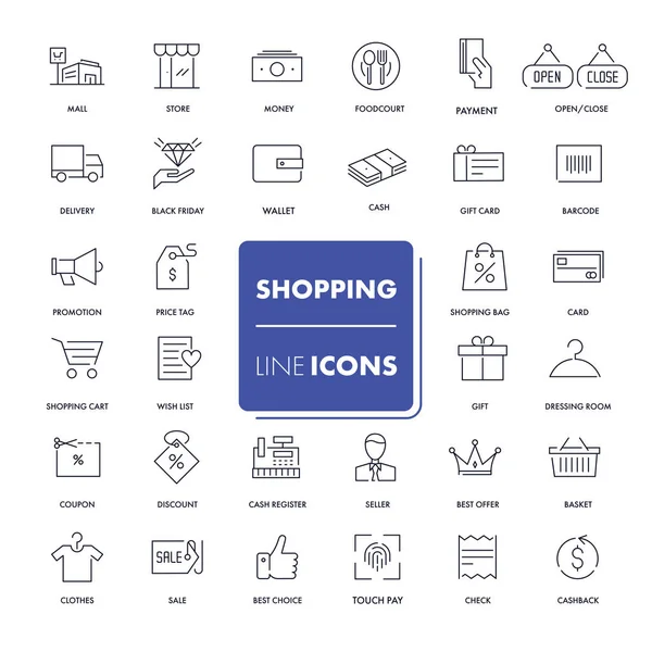 Satır simgeler kümesi. Alışveriş 