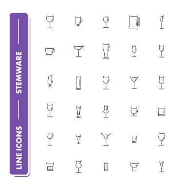  Satır simgeler kümesi. Stemware pack 2. 