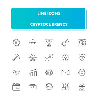  Satır simgeler kümesi. Cryptocurrency
