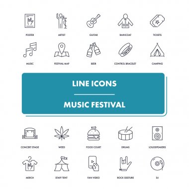Satır simgeler kümesi. Müzik Festivali 