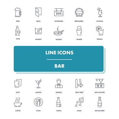 Satır simgeler kümesi. Bar