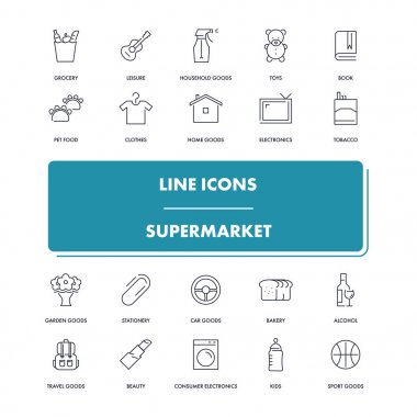 Satır simgeler kümesi. Süpermarket