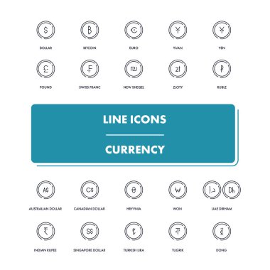 Satır simgeler kümesi. Para birimi 