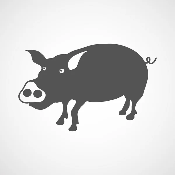 Świnia ikony czarny — Wektor stockowy