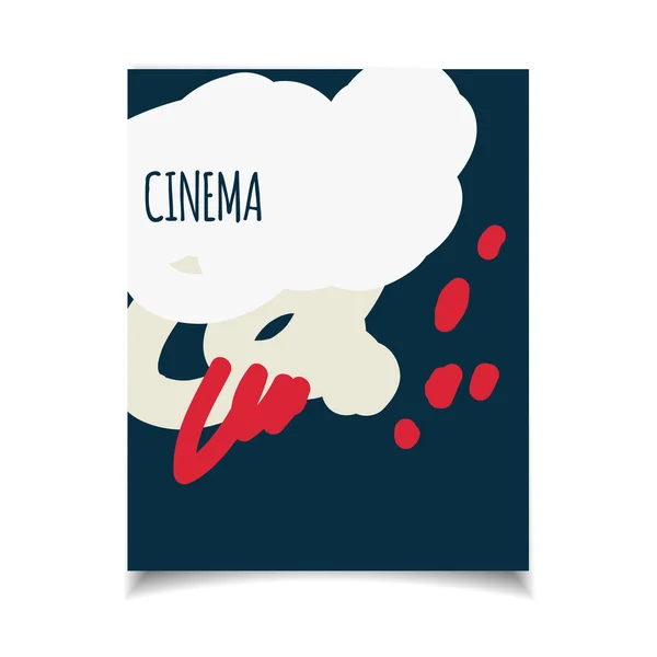 Cinema flyer doodle — Stock Vector
