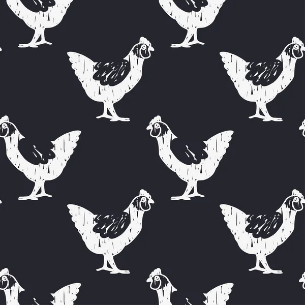 Bnw κοτόπουλο μοτίβο — Διανυσματικό Αρχείο
