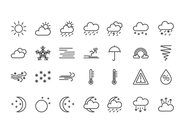Zestaw ikon pogody — Wektor stockowy