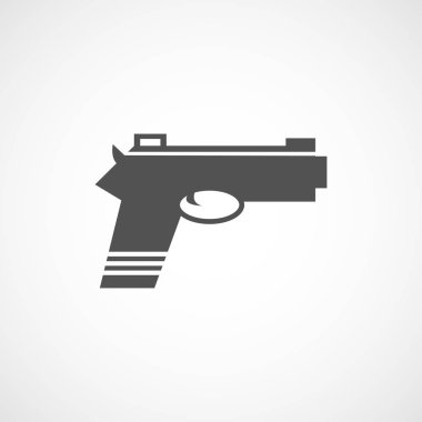 black gun icon clipart